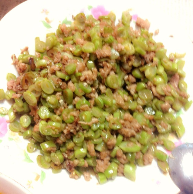 肉沫豆角下饭菜
