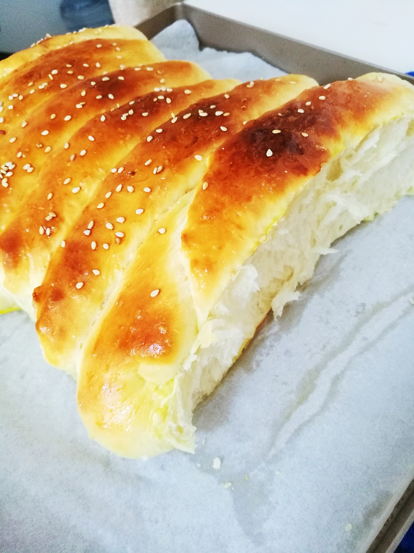 柔软拉丝面包  不用揉面，冷藏发酵的做法