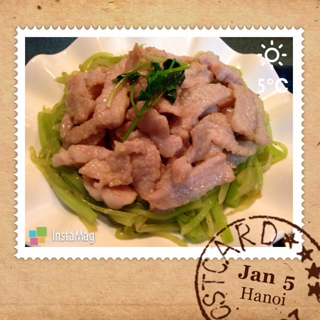 窝笋干炒猪肉片