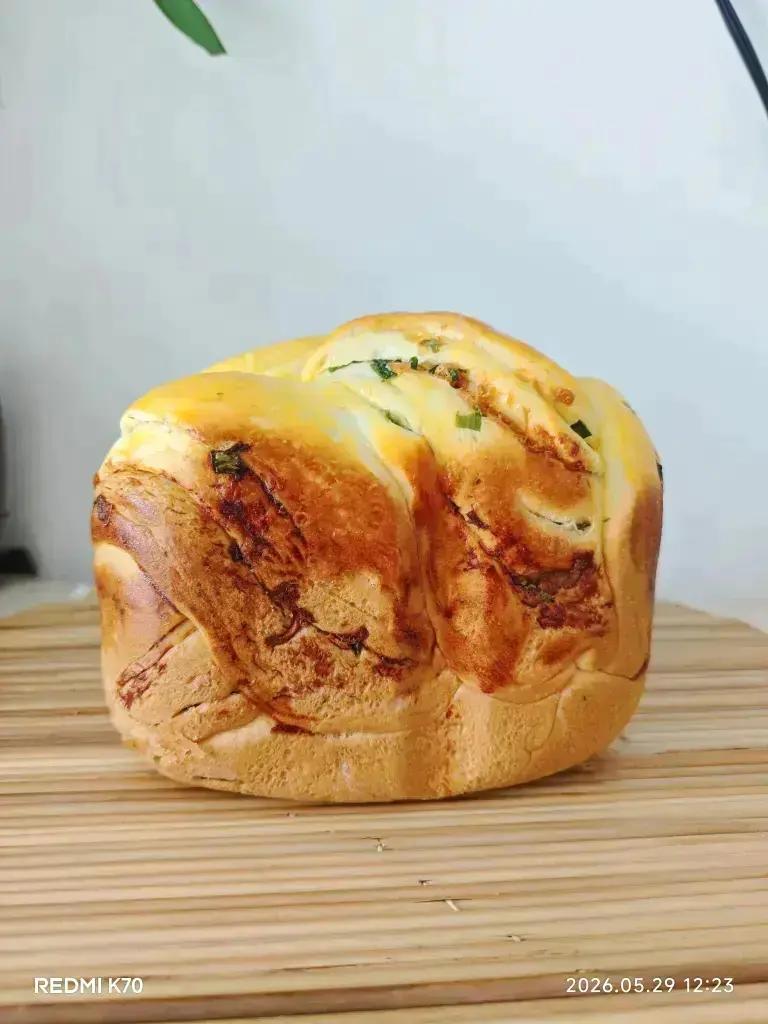香葱肉松手撕吐司