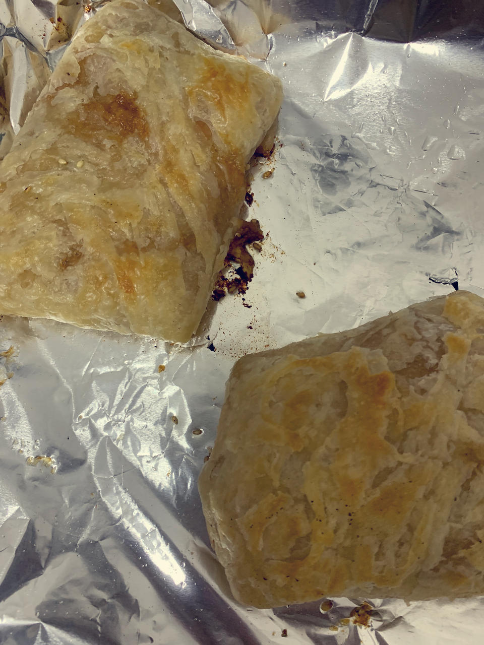 火腿蛋馅饼(手抓饼版)(烤箱版！！！不用洗锅)