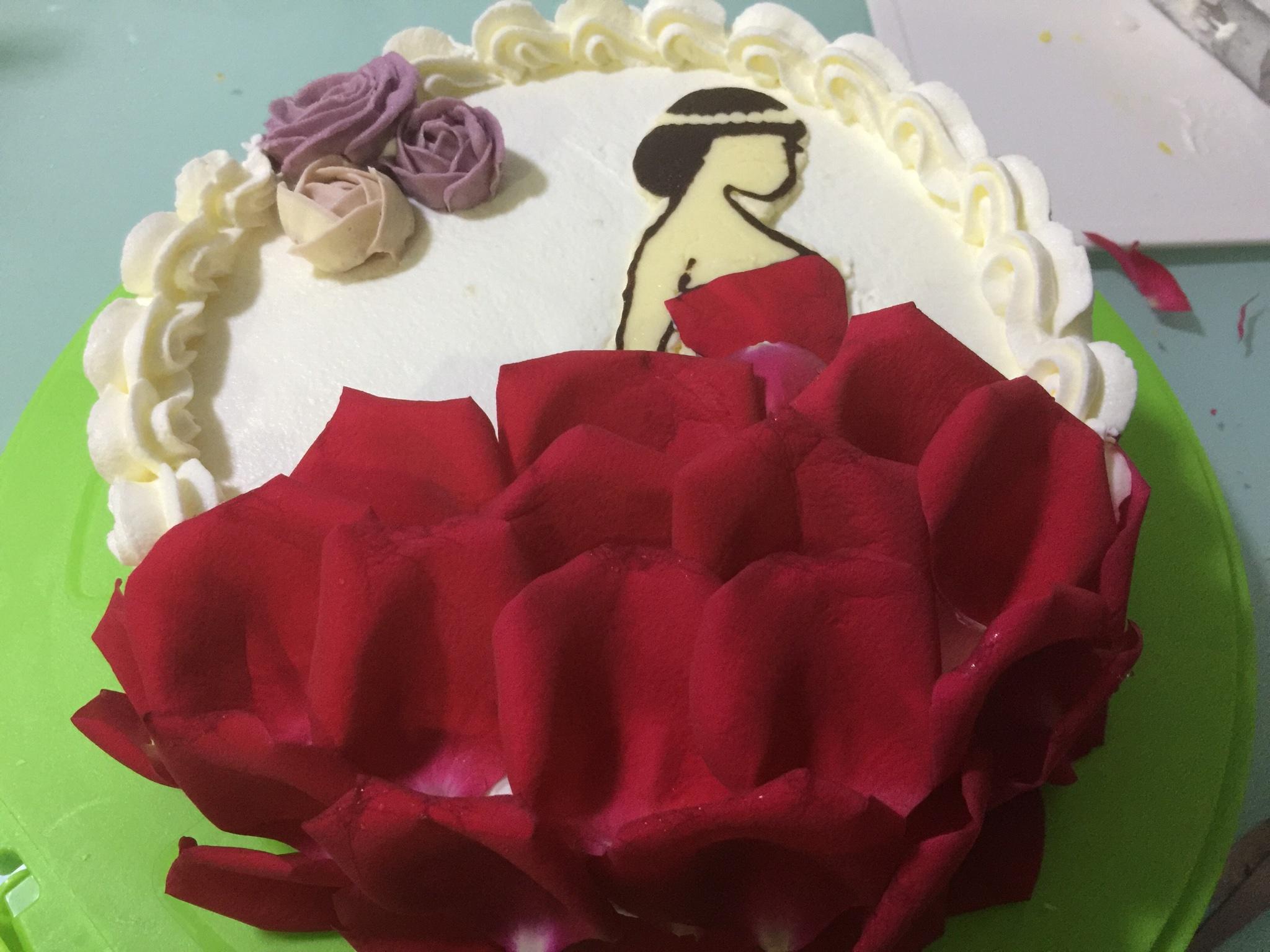 玫瑰美人生日蛋糕的做法 步骤13