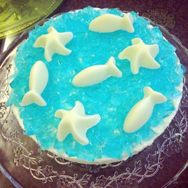蓝色の海洋酸奶慕斯蛋糕