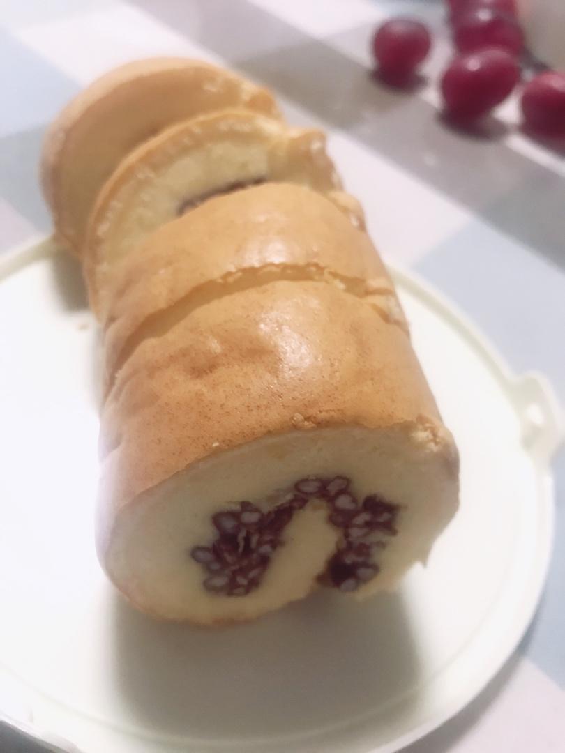 红豆蛋糕卷