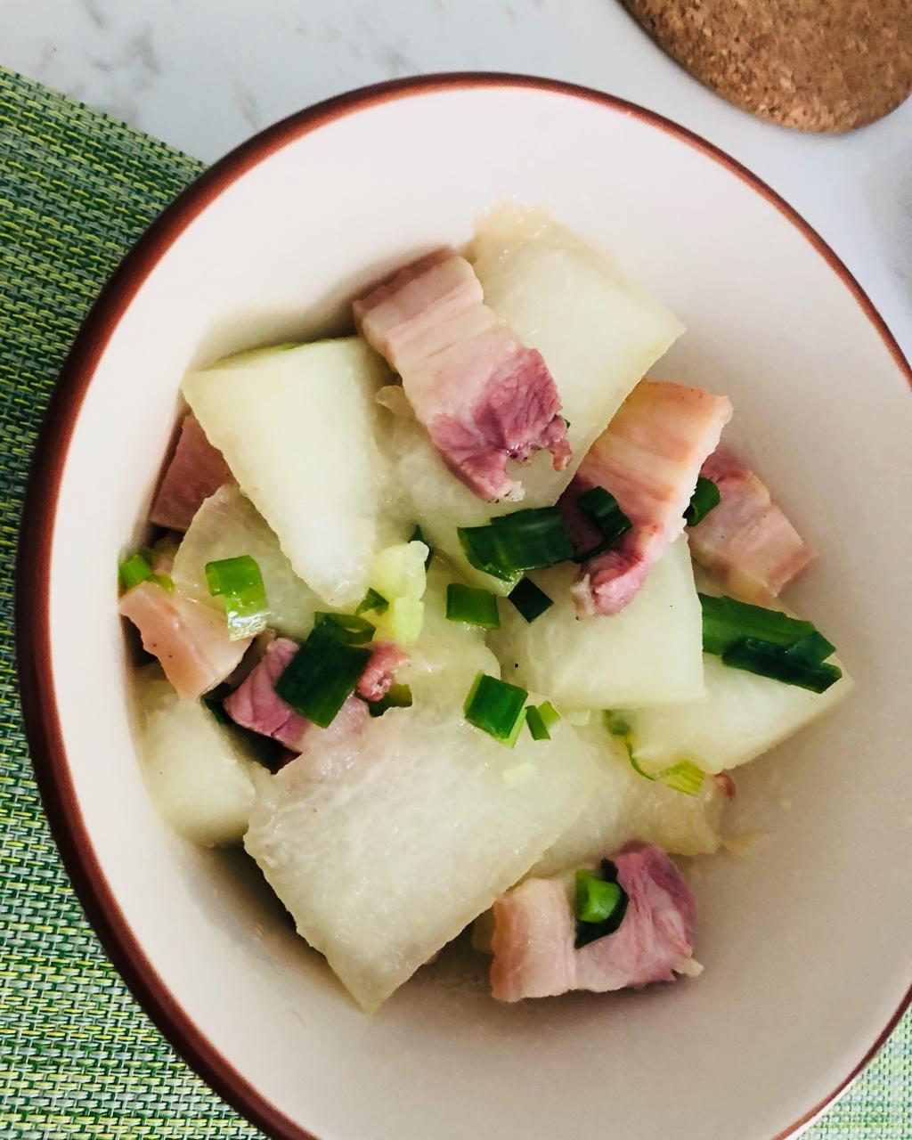 咸肉炒冬瓜
