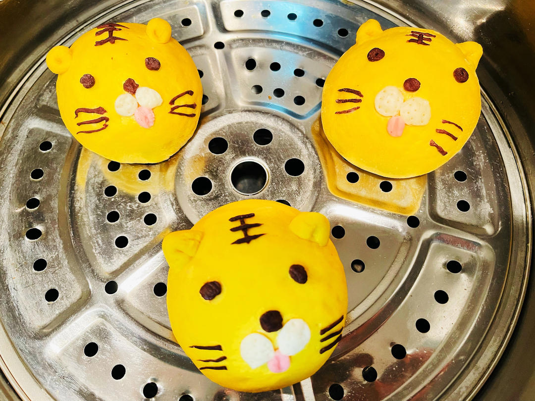 简单易做的小老虎馒头