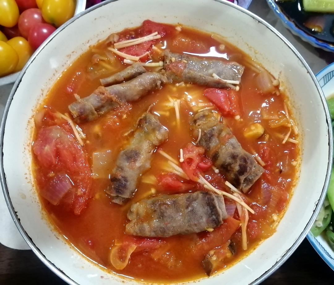 番茄肥牛金针菇