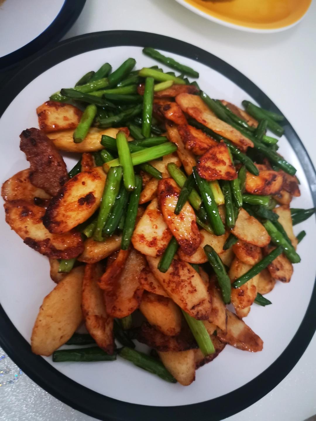 老丁的私房菜-清炒山药