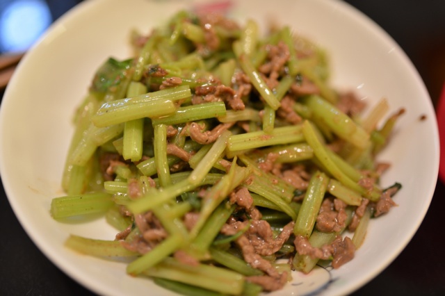 芹菜牛肉丝