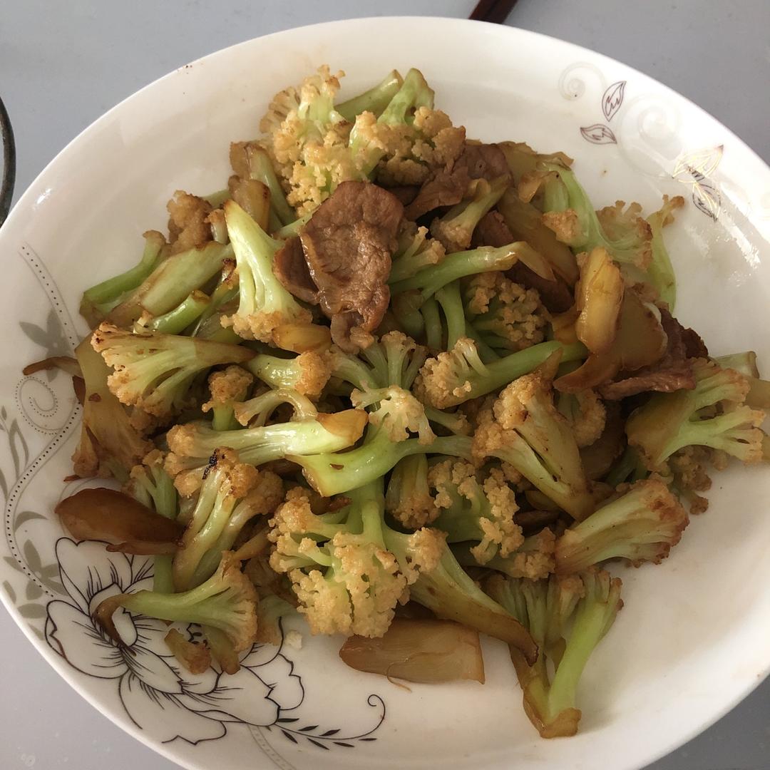 （简易版）菜花炒肉