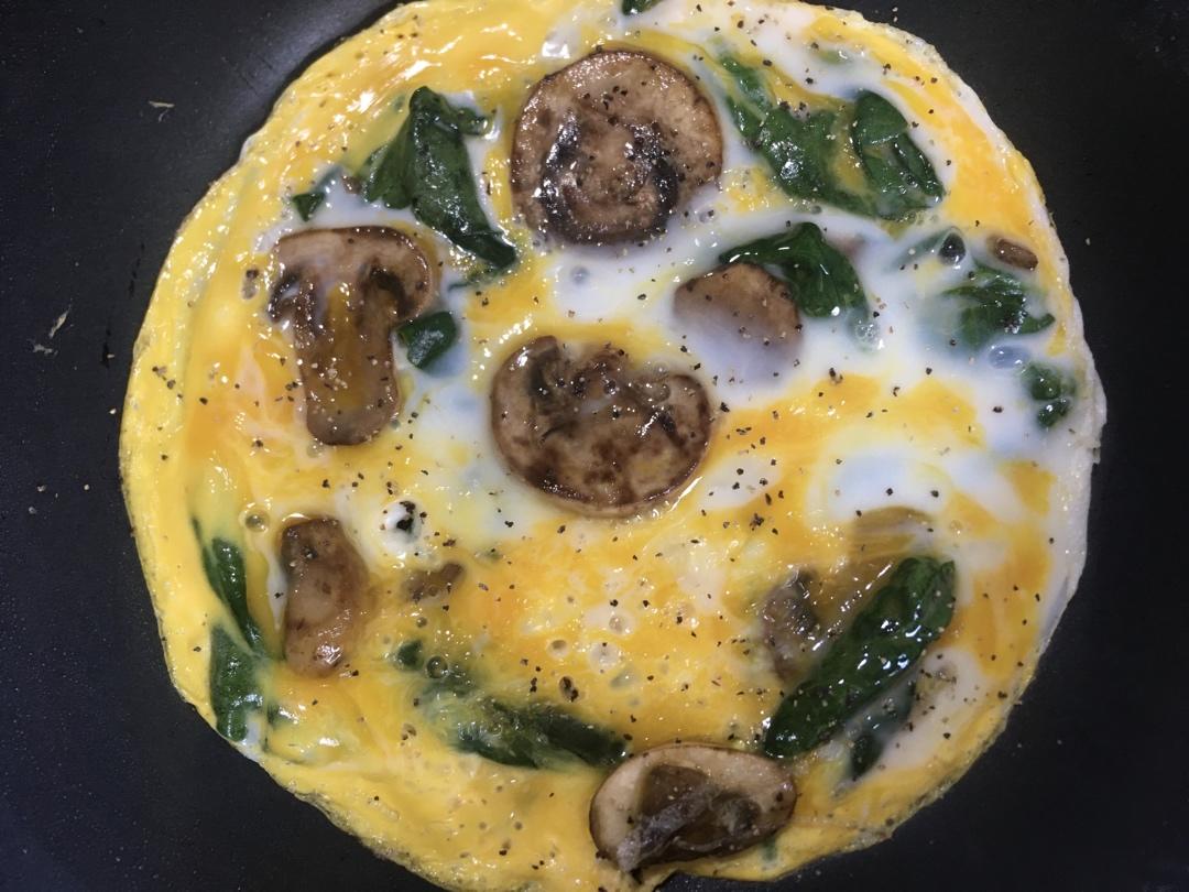 减脂早餐口蘑蛋饼