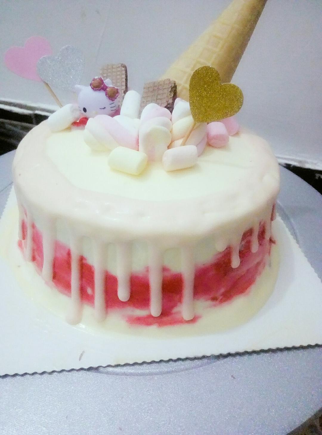 奶油淋面棋格蛋糕