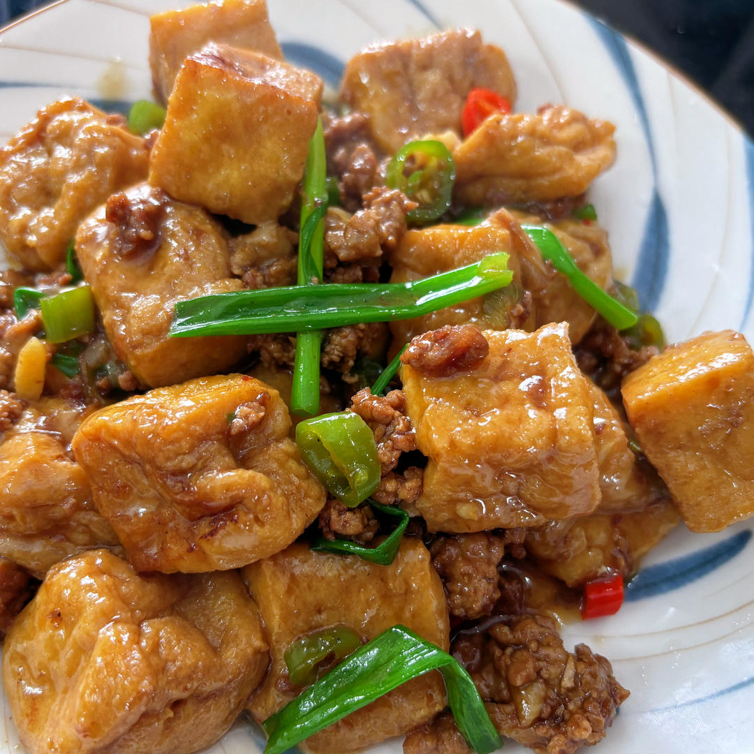 肉末烧豆泡｜家常下饭菜