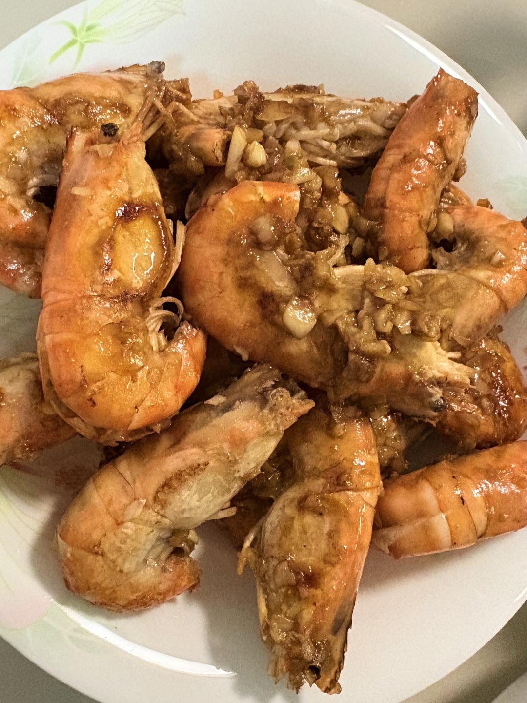 芥末蒜蓉罗氏虾