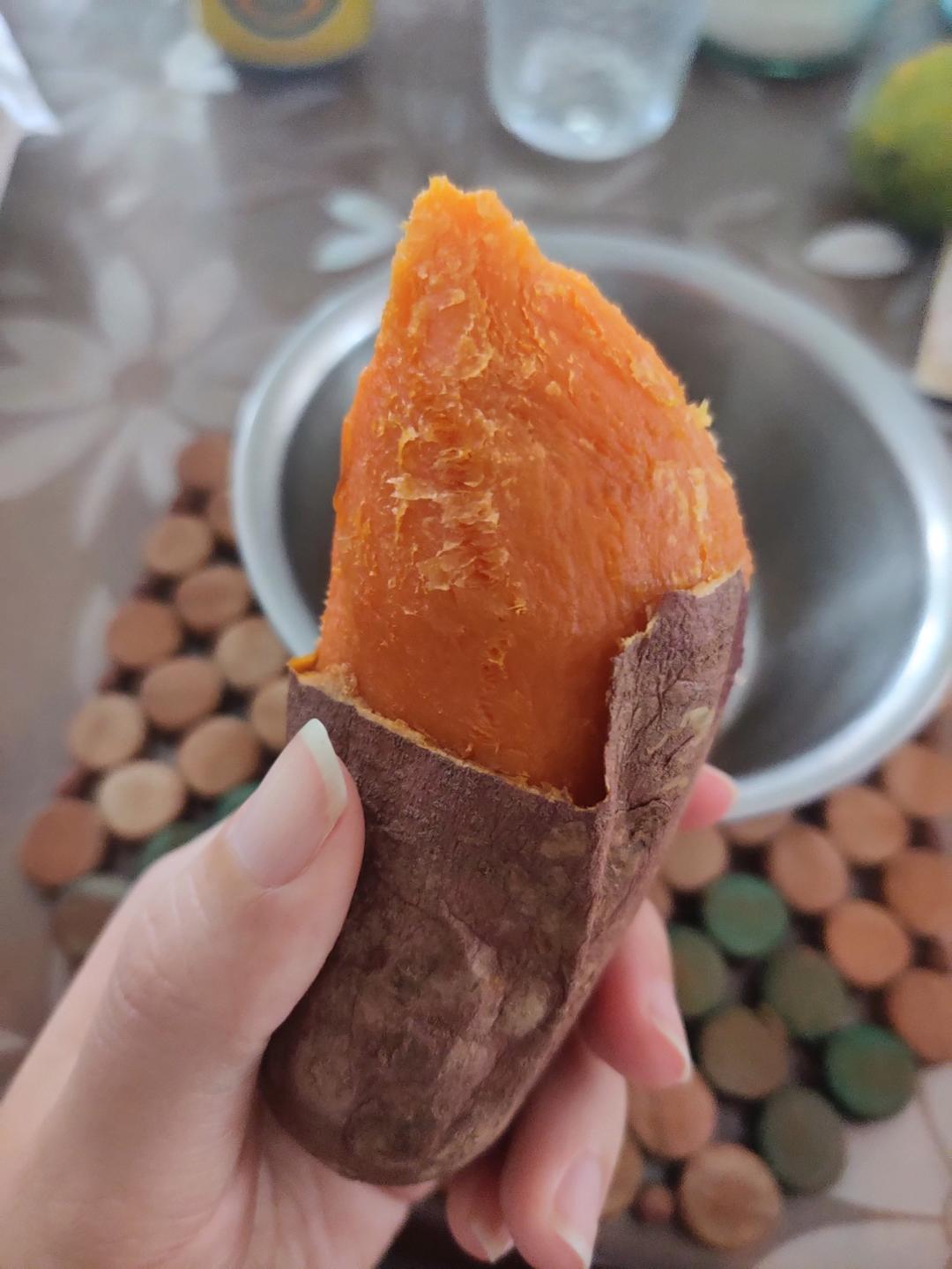 简易快速烤红薯（微波炉+烤箱版）