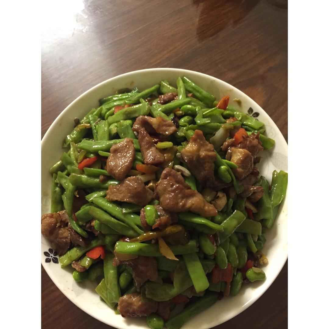 豆角炒肉丝