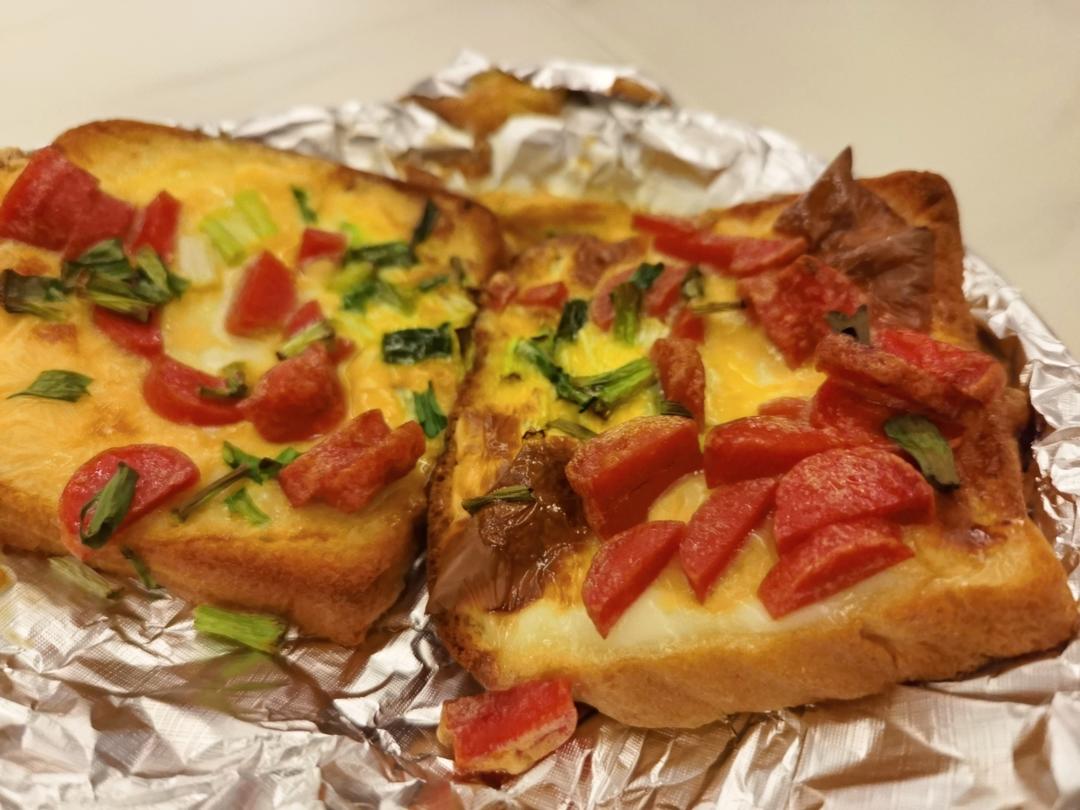 真的好好吃❗️芝士火腿葱香岩烧吐司🍞