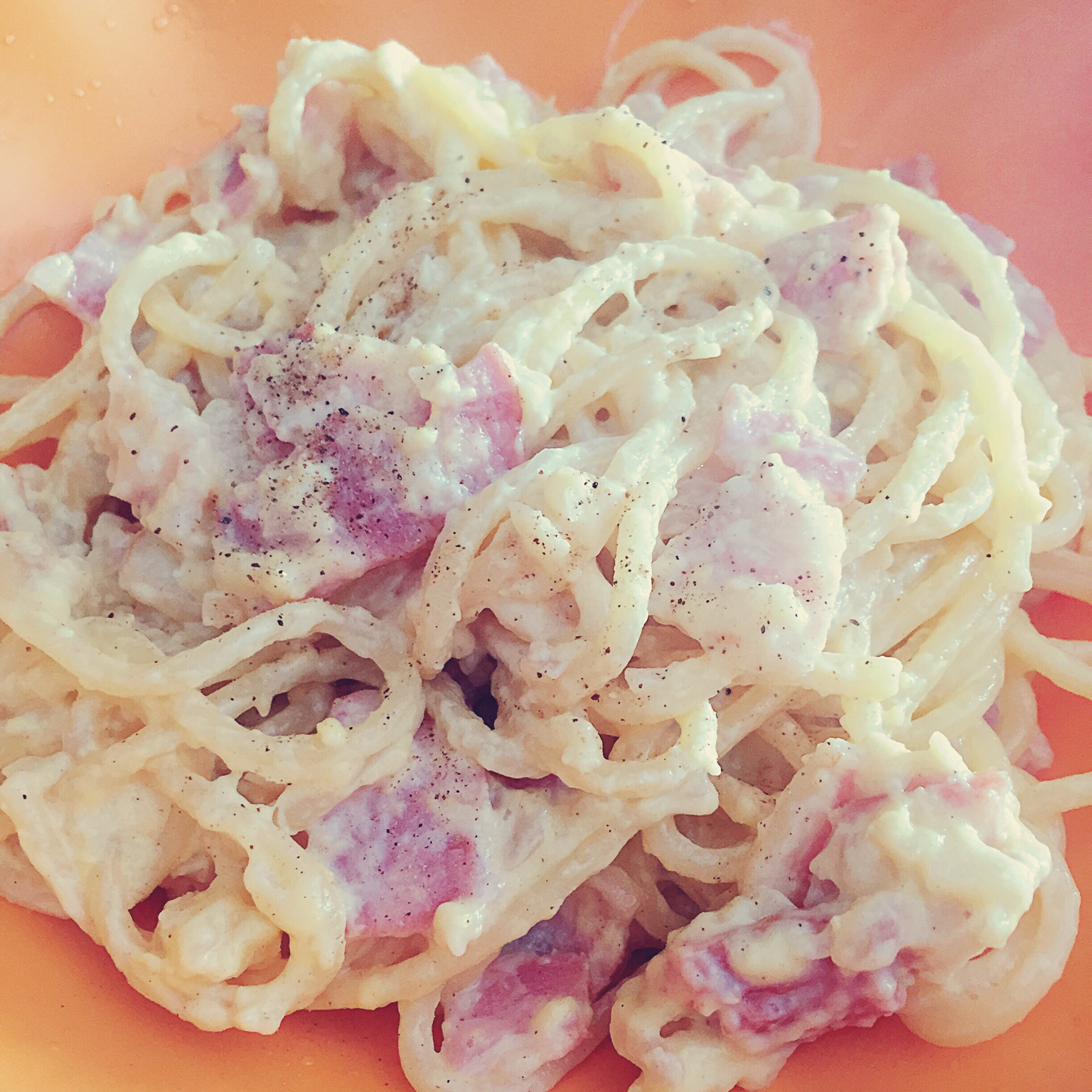 超简单的奶汁培根意面Carbonara