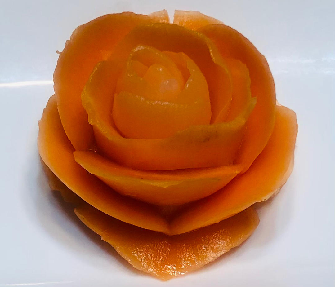 95胡萝卜玫瑰花(创意小盘饰の二)