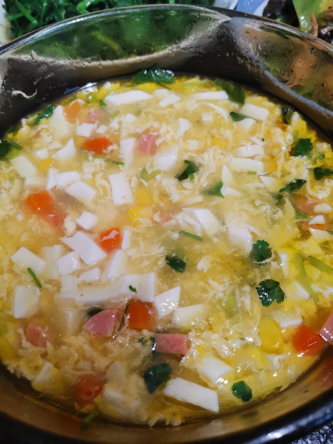 香菜豆腐羹【太太乐鲜鸡汁芝麻香油】
