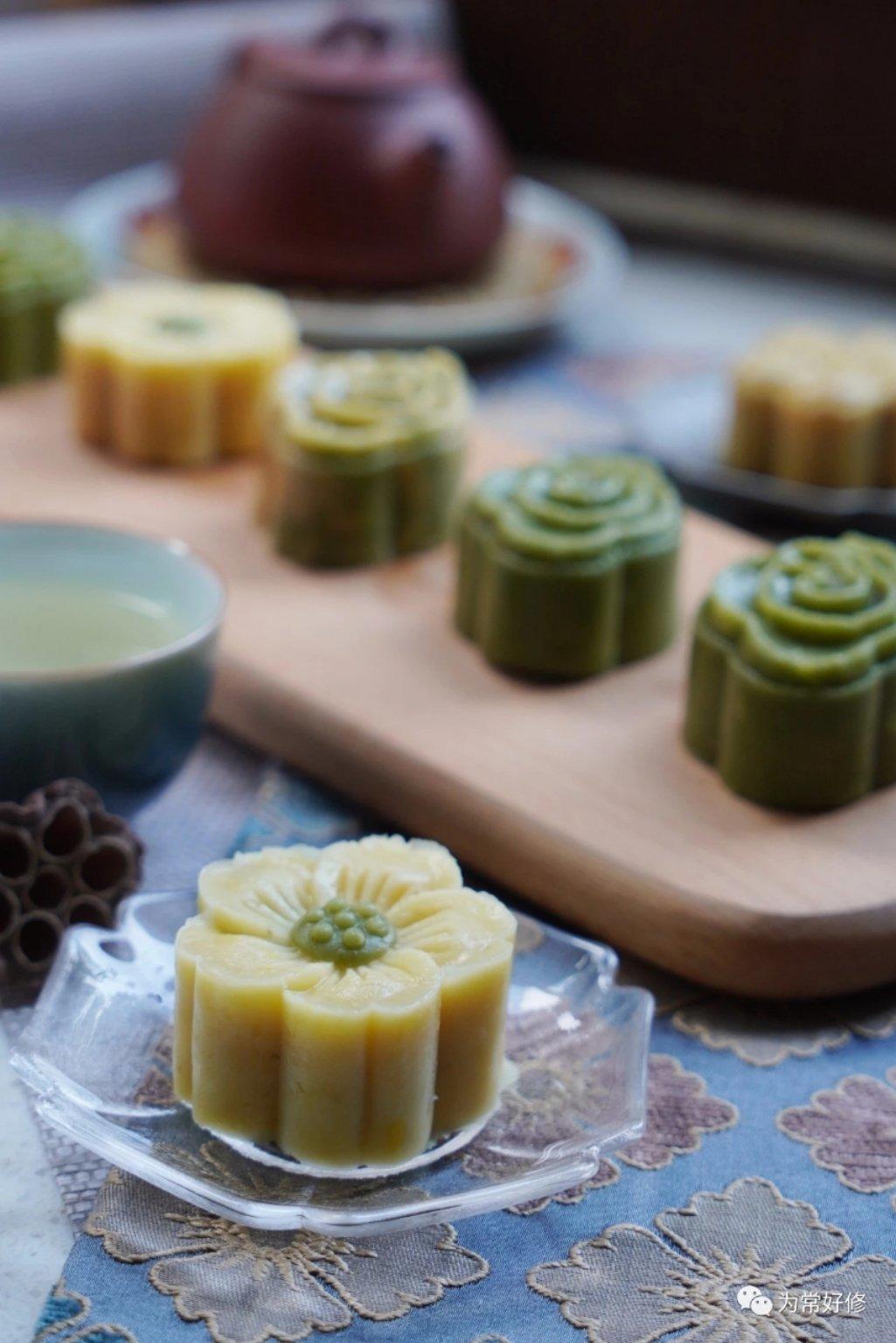 小花绿豆糕