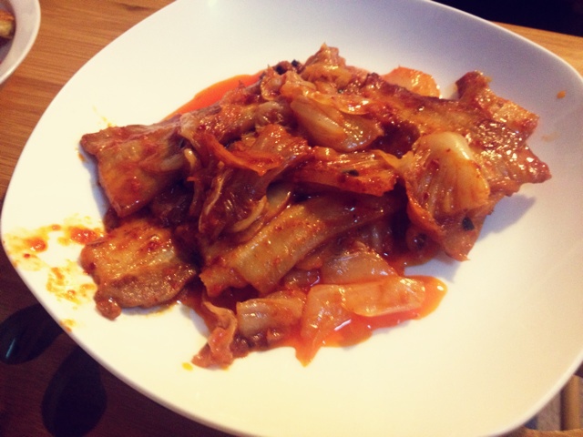 辣白菜炒五花肉