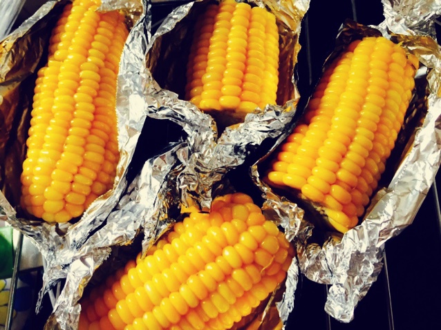 矿泉水儿做的奶香烤玉米