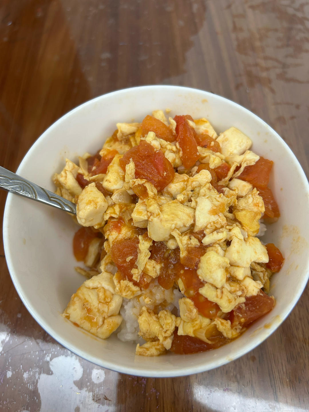 酸甜绵软的番茄鸡蛋炖豆腐