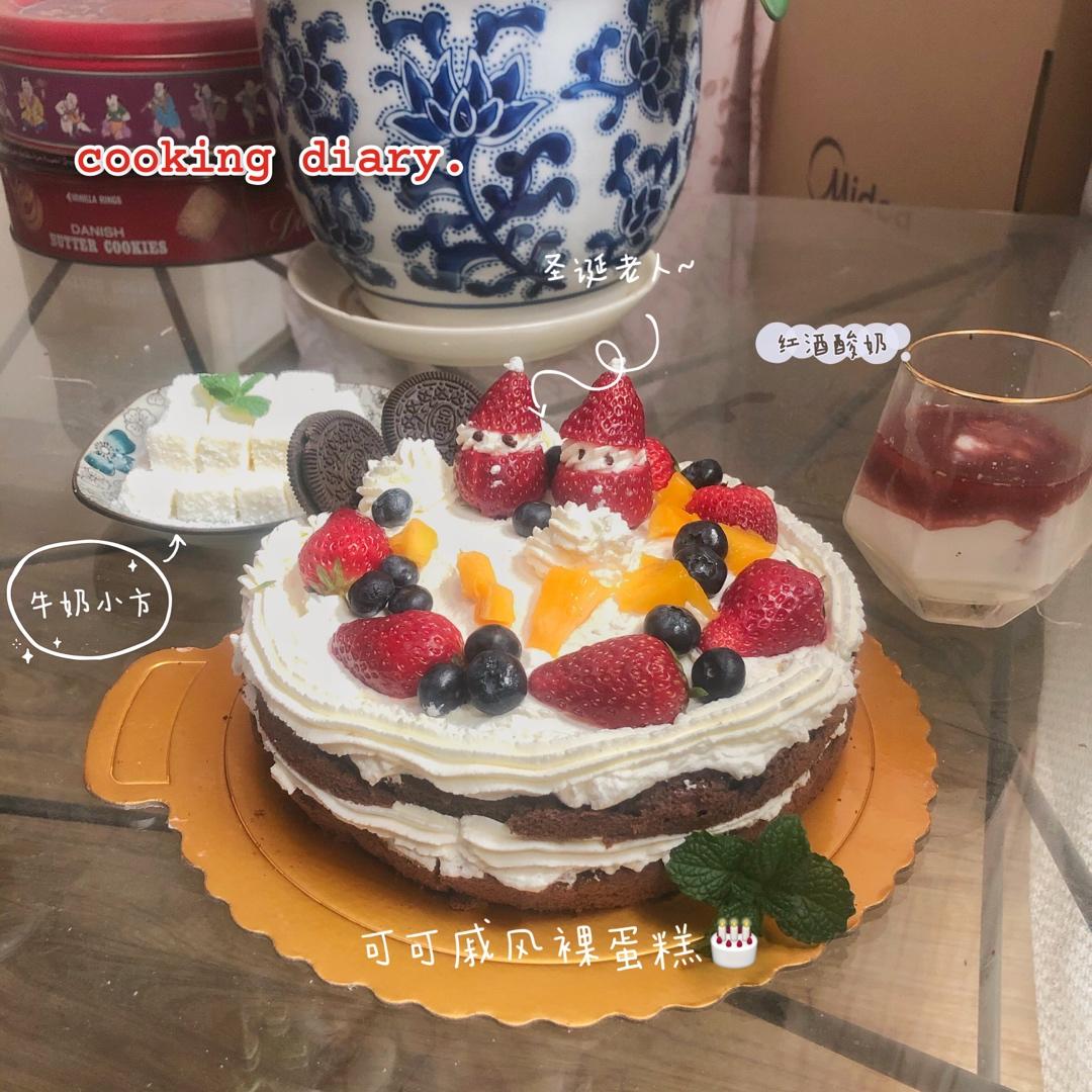 圣诞呆萌裸蛋糕