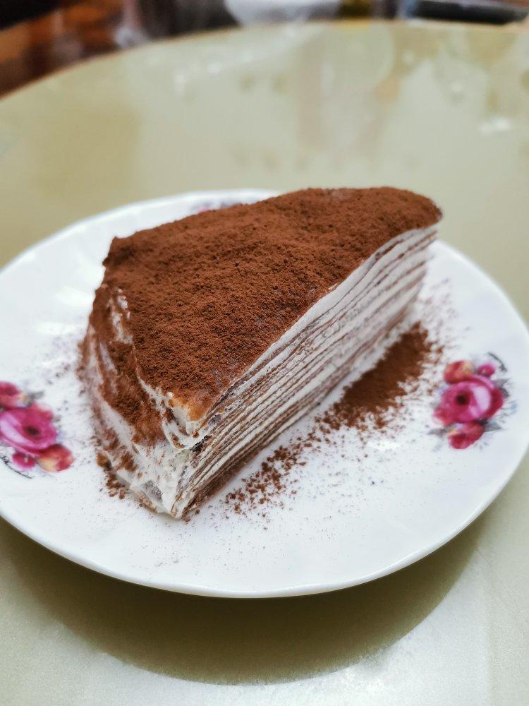 田亮做的可可千层蛋糕附超薄皮技巧