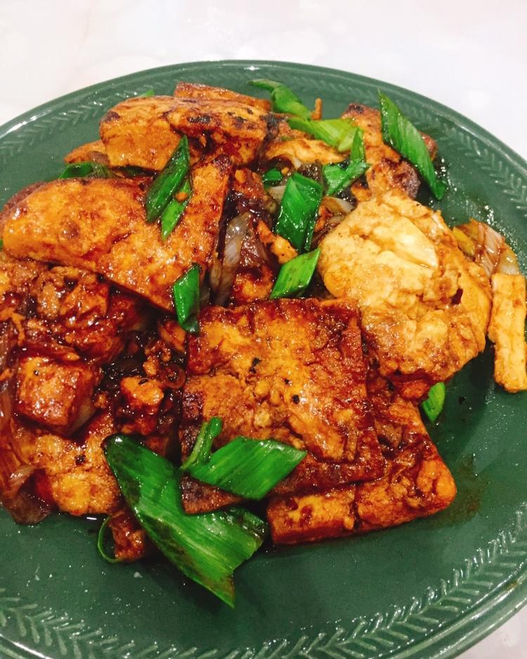 蚝油嫩豆腐