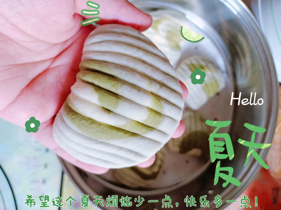 太斑斓贝壳豆沙包