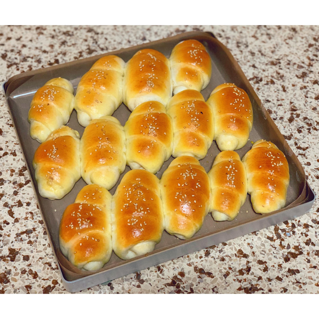 手揉小小牛角包🥐（牛奶面包配方）