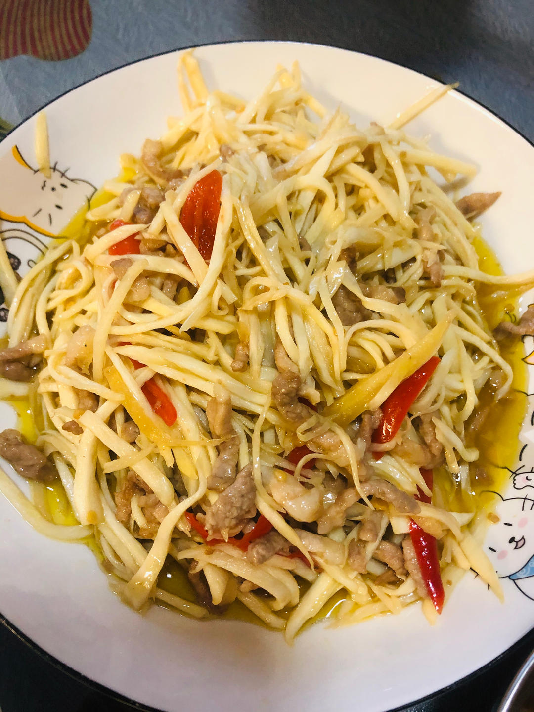高笋炒肉丝
