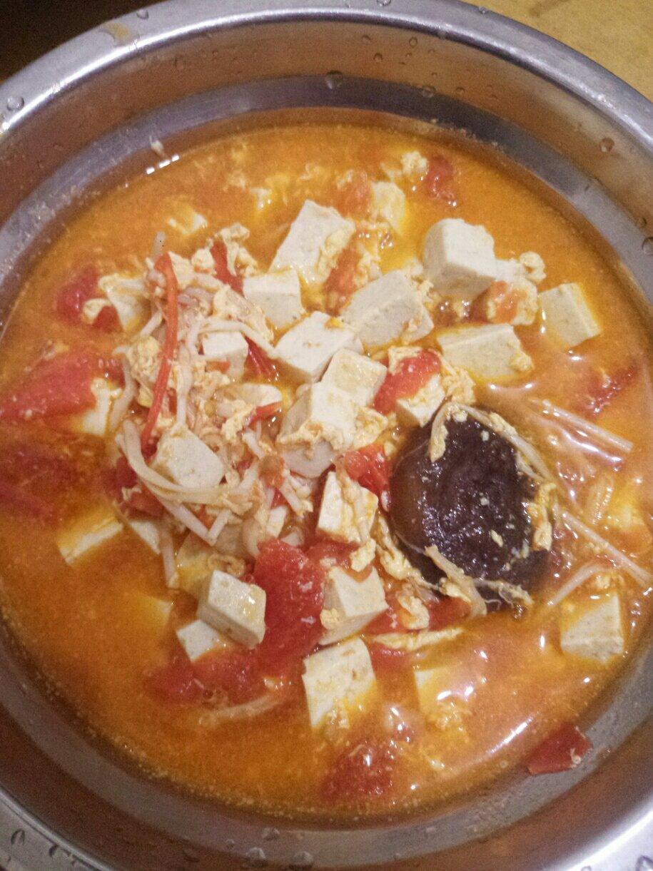 【瘦身又美味】西红柿金针菇豆腐汤