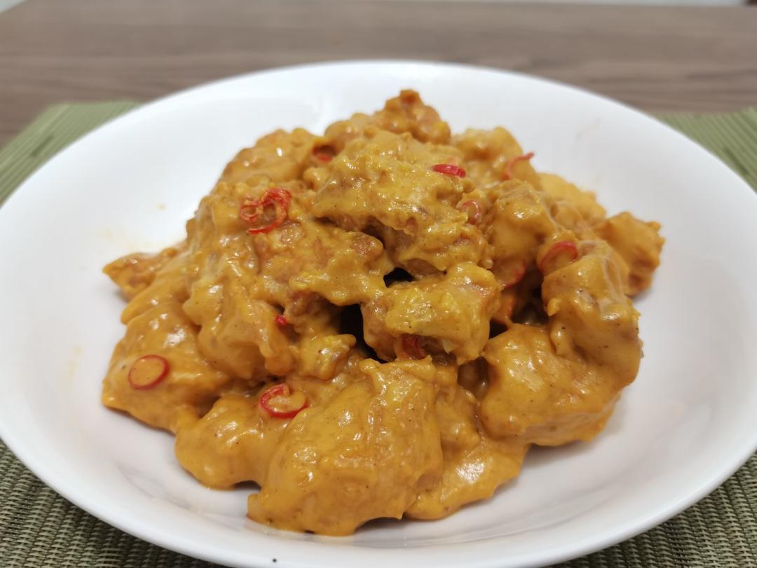 马来西亚料理--咖喱奶油鸡（湿）