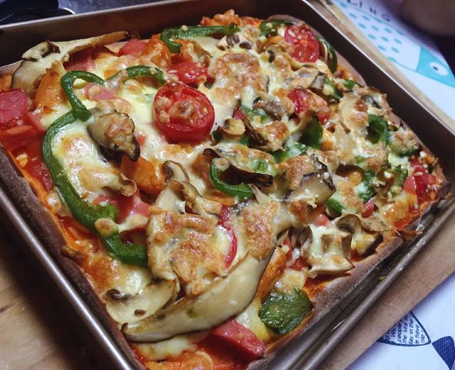 奥尔良鸡肉蔬菜披萨-披萨菜料参考的做法