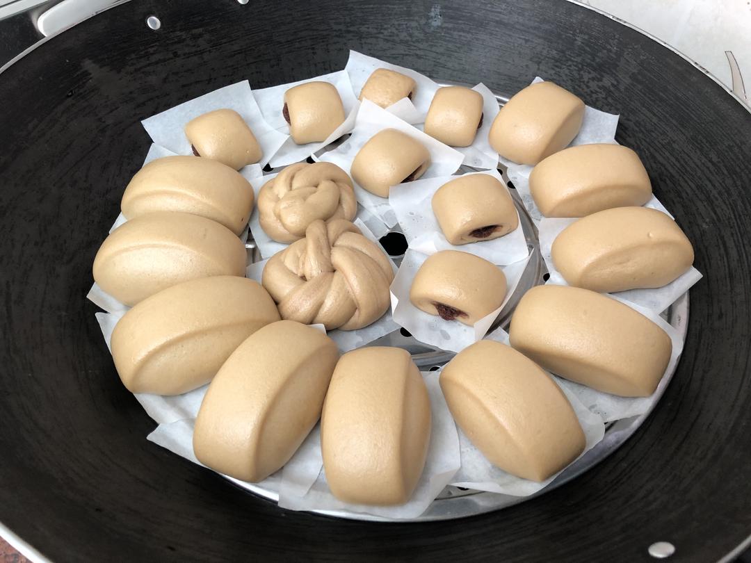 红糖馒头 豆沙馒头