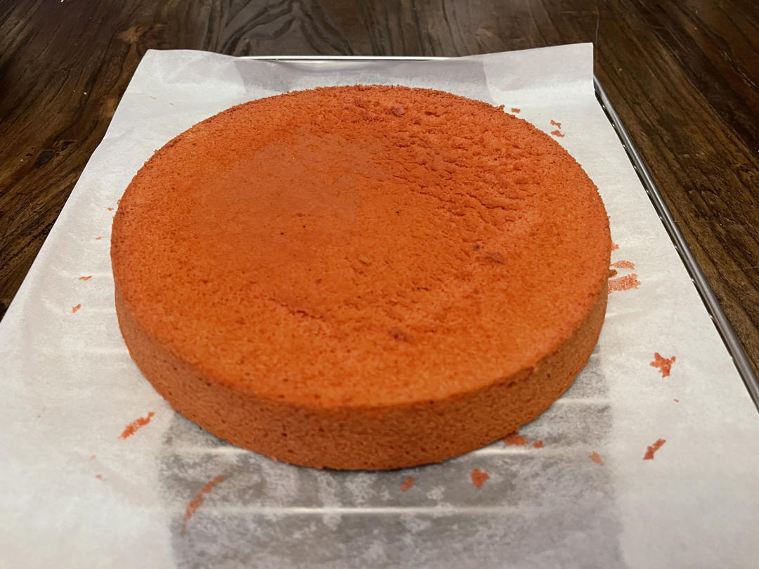 红丝绒戚风蛋糕！6寸戚风蛋糕胚！ 无泡打粉改良剂！在家轻松做出高颜值蓬松细腻的蛋糕