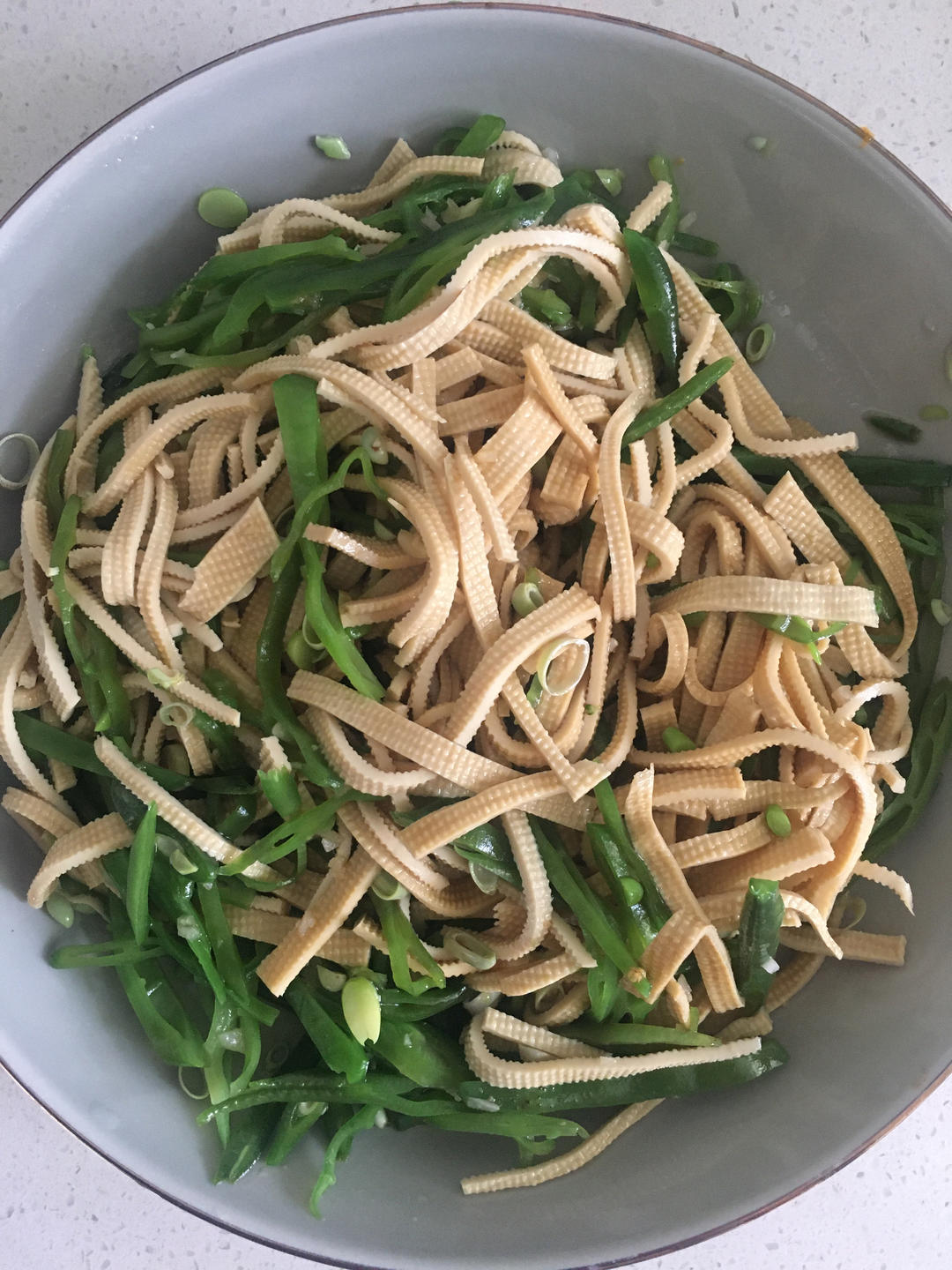 凉拌扁豆豆腐丝