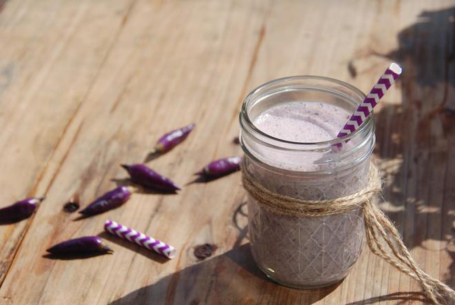 紫米椰浆奶昔的做法