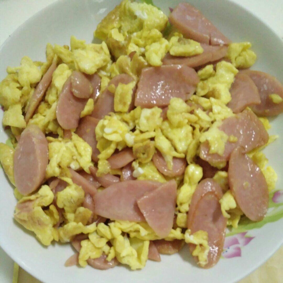 火腿肠炒鸡蛋