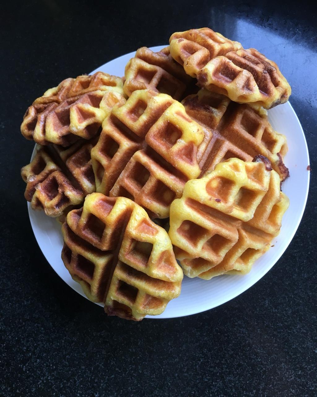 南瓜蜜豆华夫饼