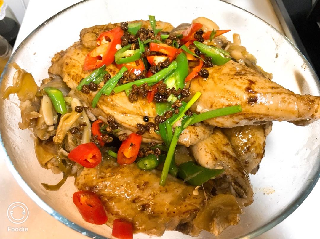 葱姜干焗鸡