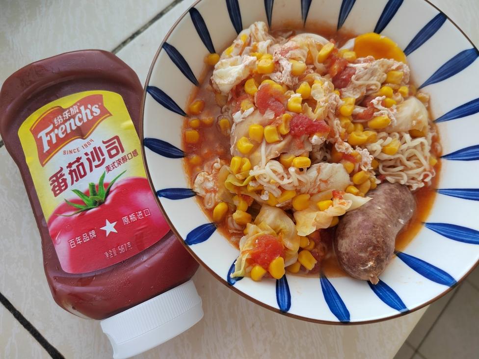 快手早餐番茄面的做法