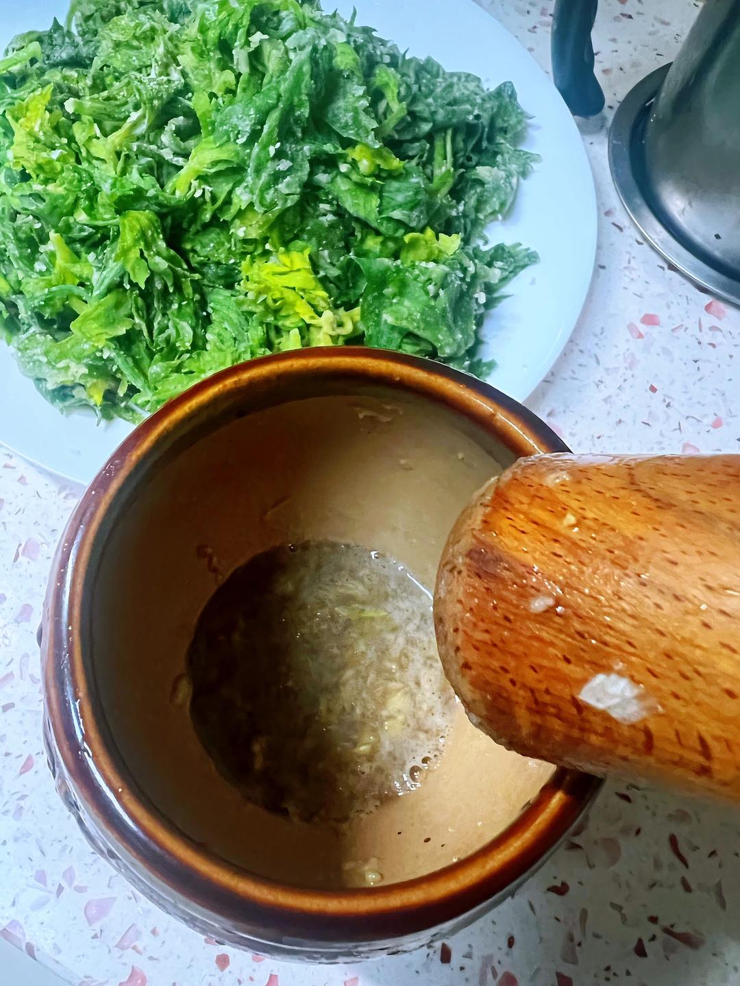 粉蒸芹菜叶的做法 步骤9