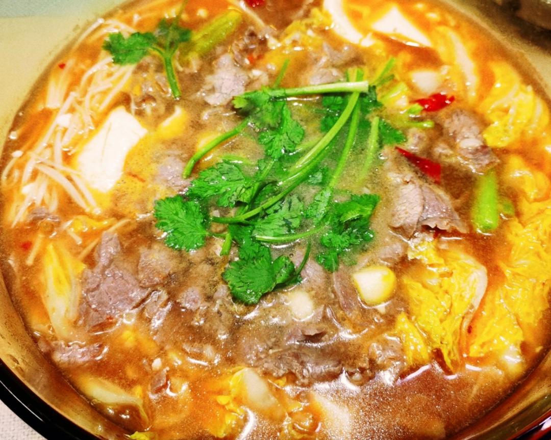 孩子爱吃的酸辣牛肉汤
