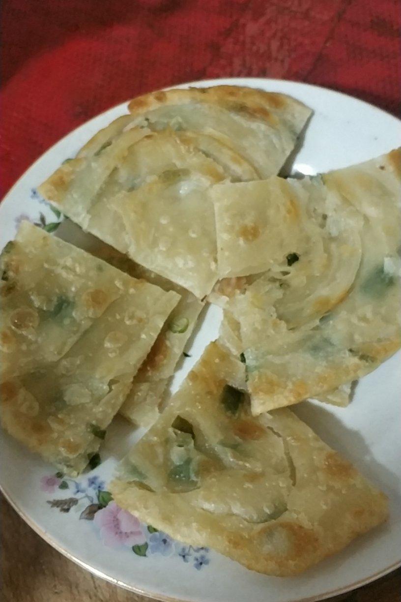 葱油烫面香酥饼