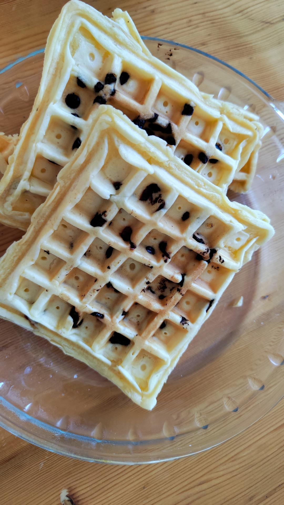 轻盈的淡奶油华夫饼