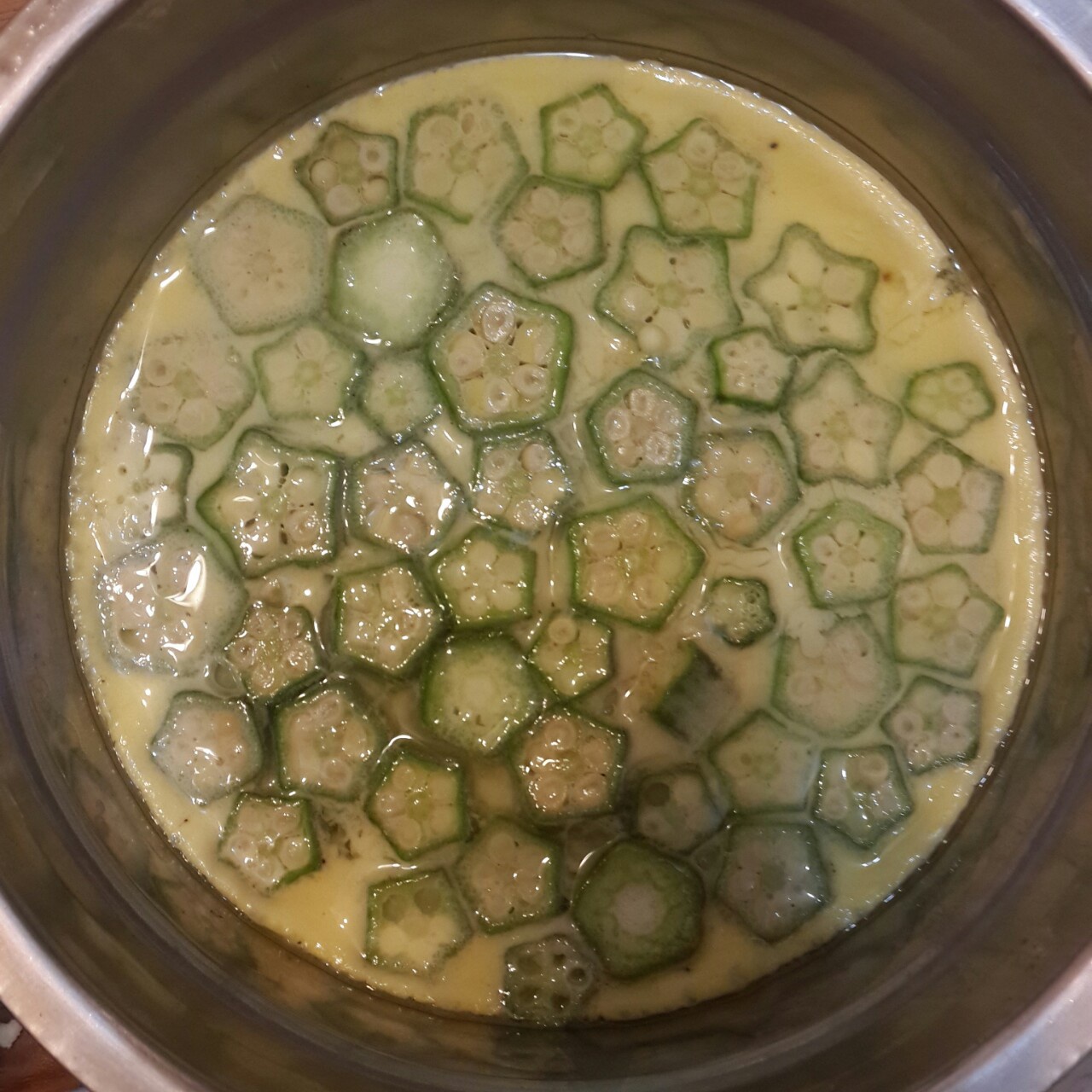 秋葵蒸蛋